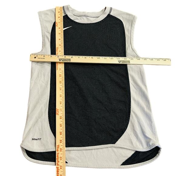 NikeFIT Reversible Basketball Jersey White Black Sleeveless Mesh Tank Mens Small - Picture 12 of 14